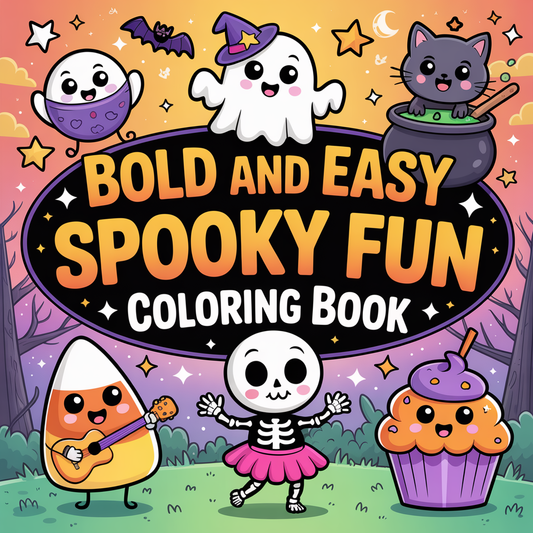 Bold and Easy Spooky Fun Coloring Pages