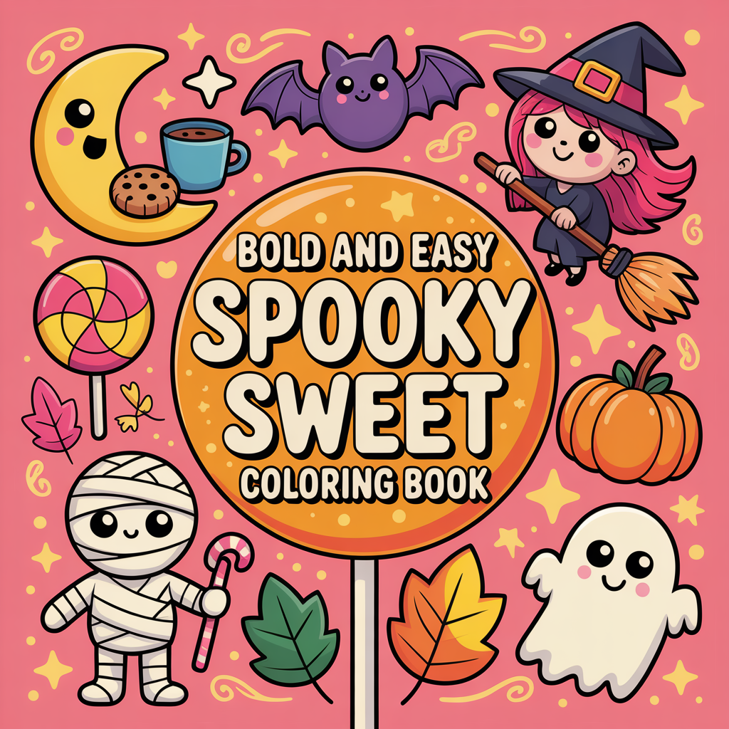 Bold and Easy Spooky Sweet Coloring Pages