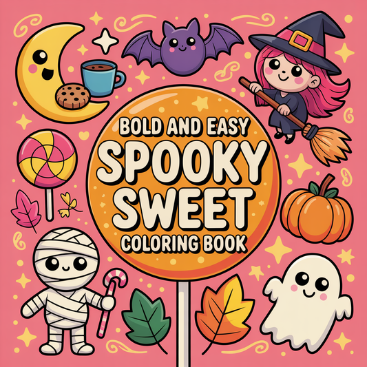 Bold and Easy Spooky Sweet Coloring Pages
