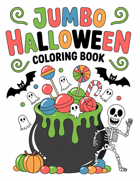 Jumbo Halloween Coloring Pages for Kids