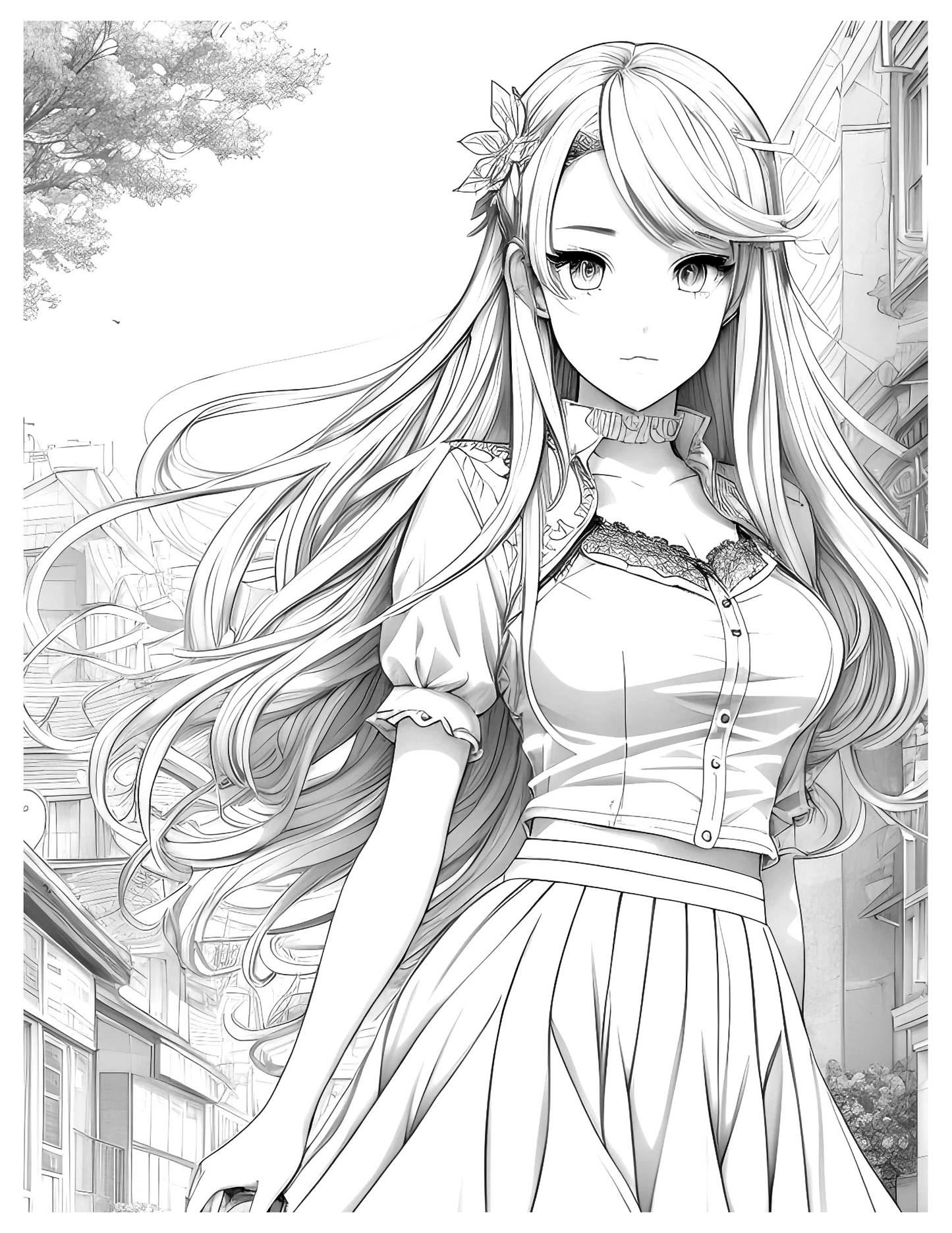 Cute Anime Girl In the City