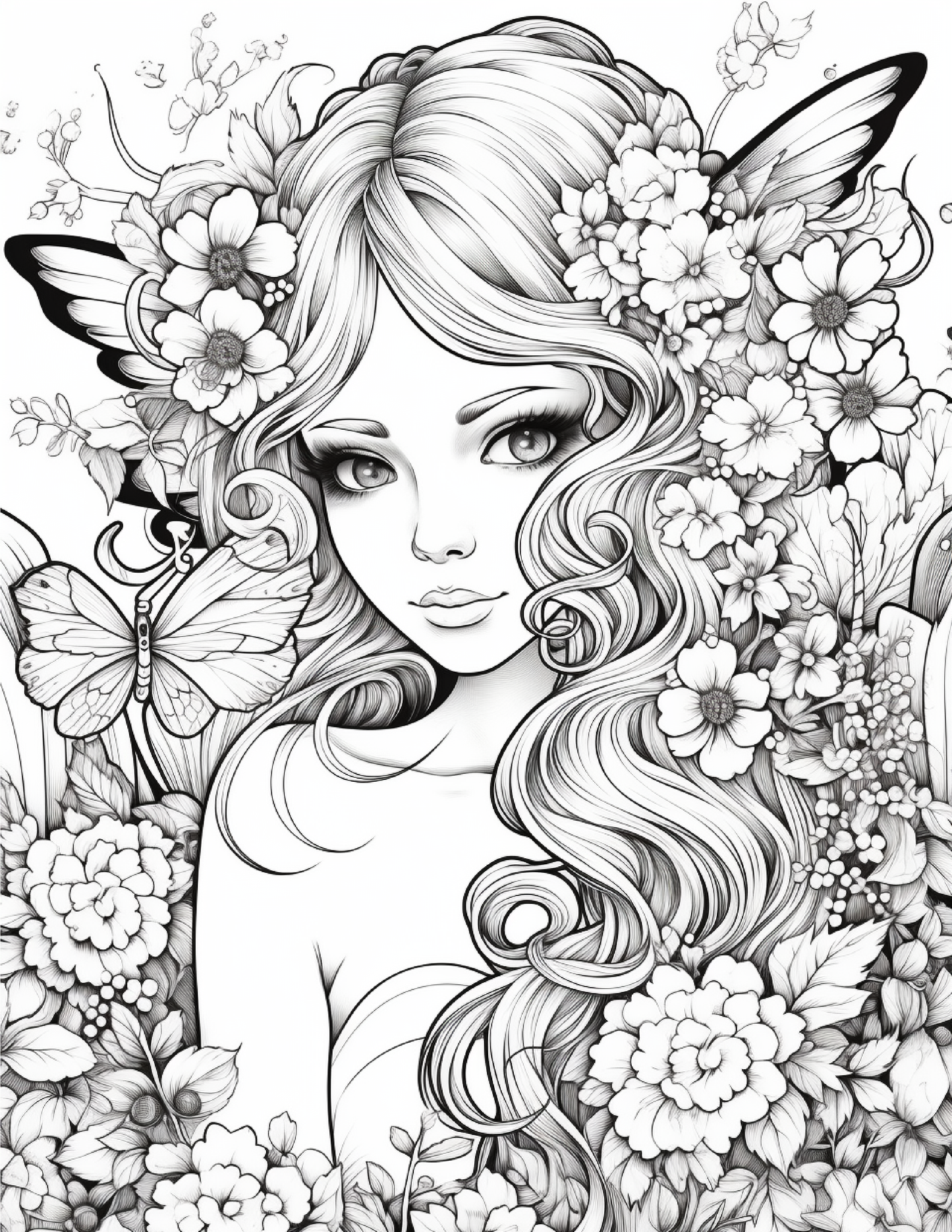 104 Forest Fairy Coloring Pages