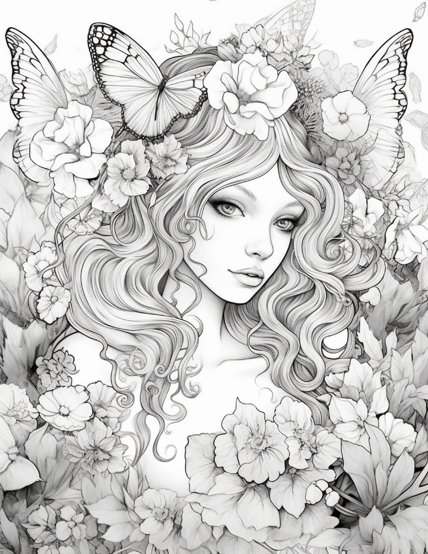 104 Forest Fairy Coloring Pages