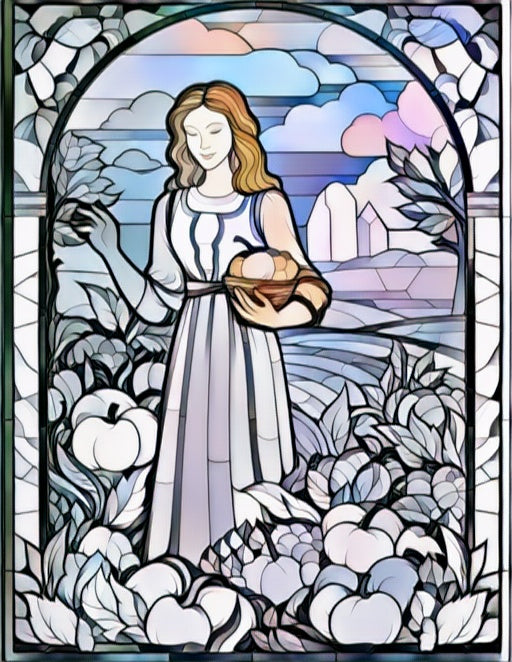 100 Stained-Glass Autumn Coloring 6