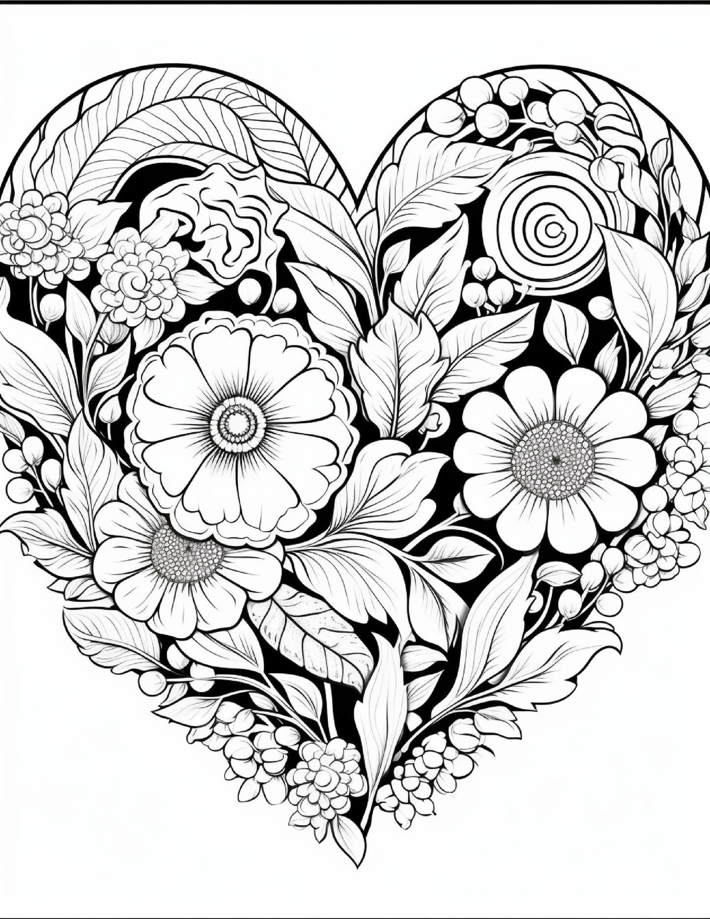230 Heart Coloring Book Pages