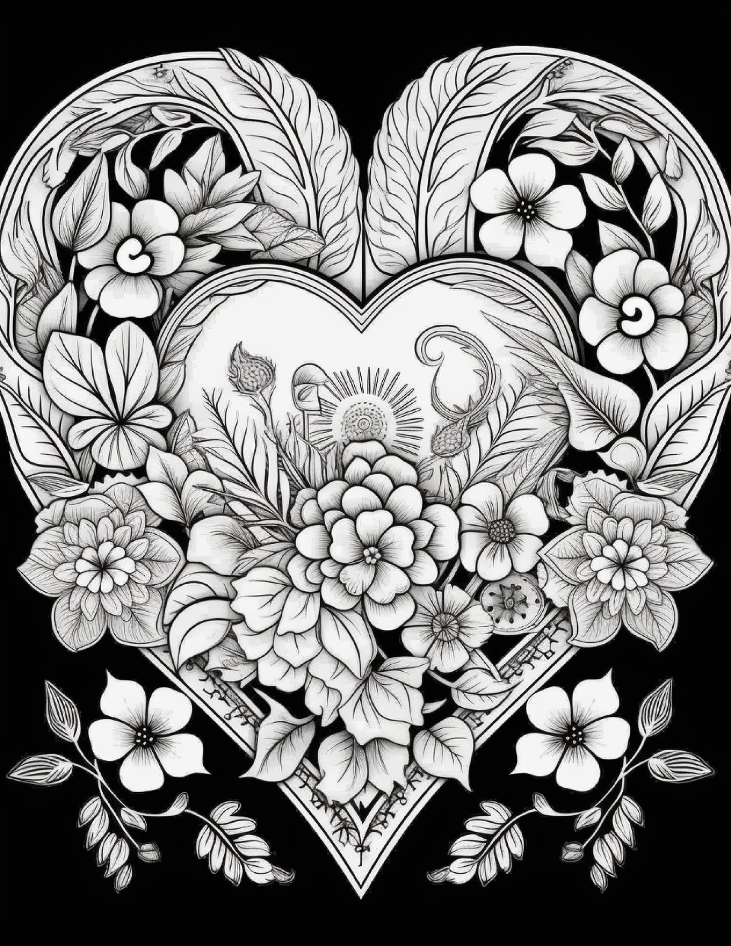 230 Heart Coloring Book Pages