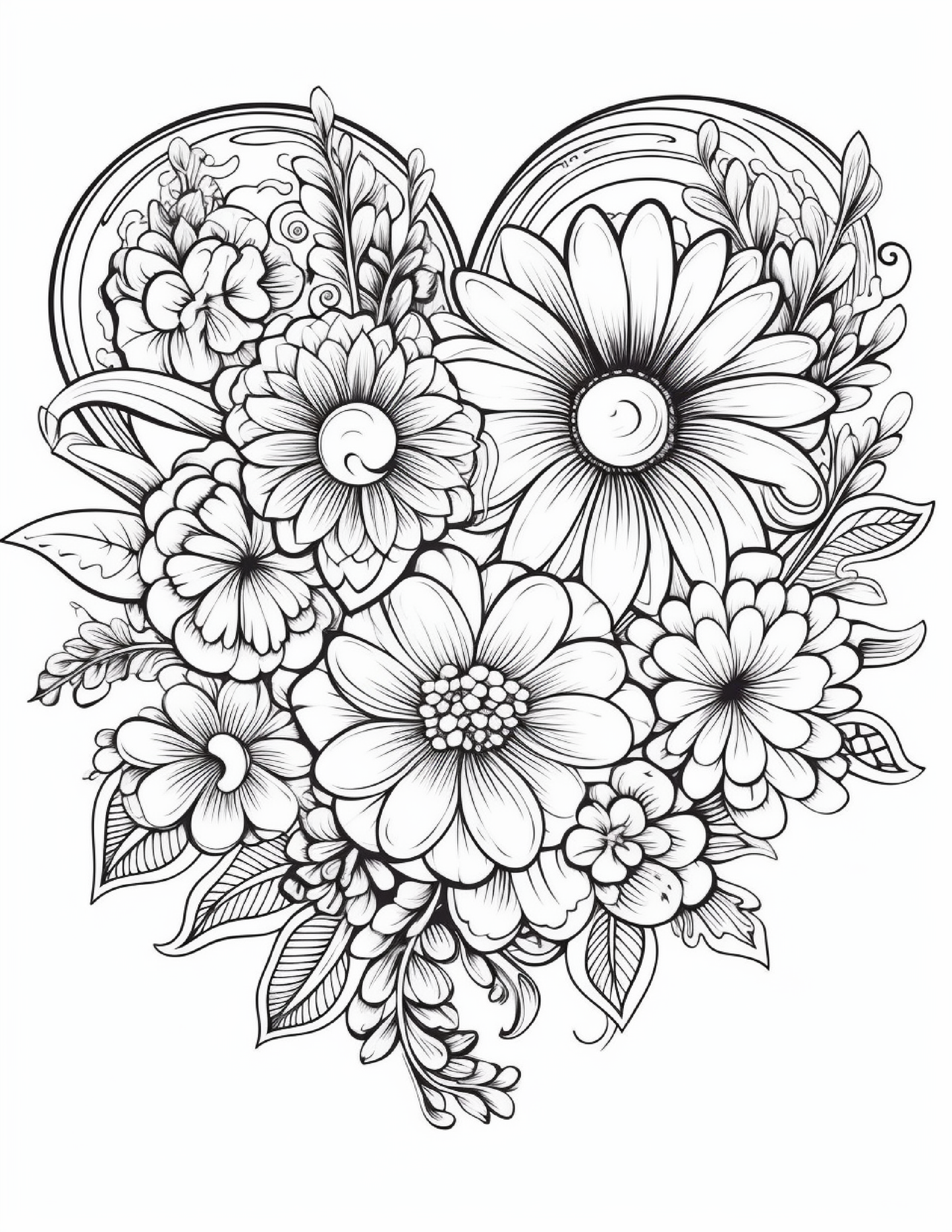 230 Heart Coloring Book Pages