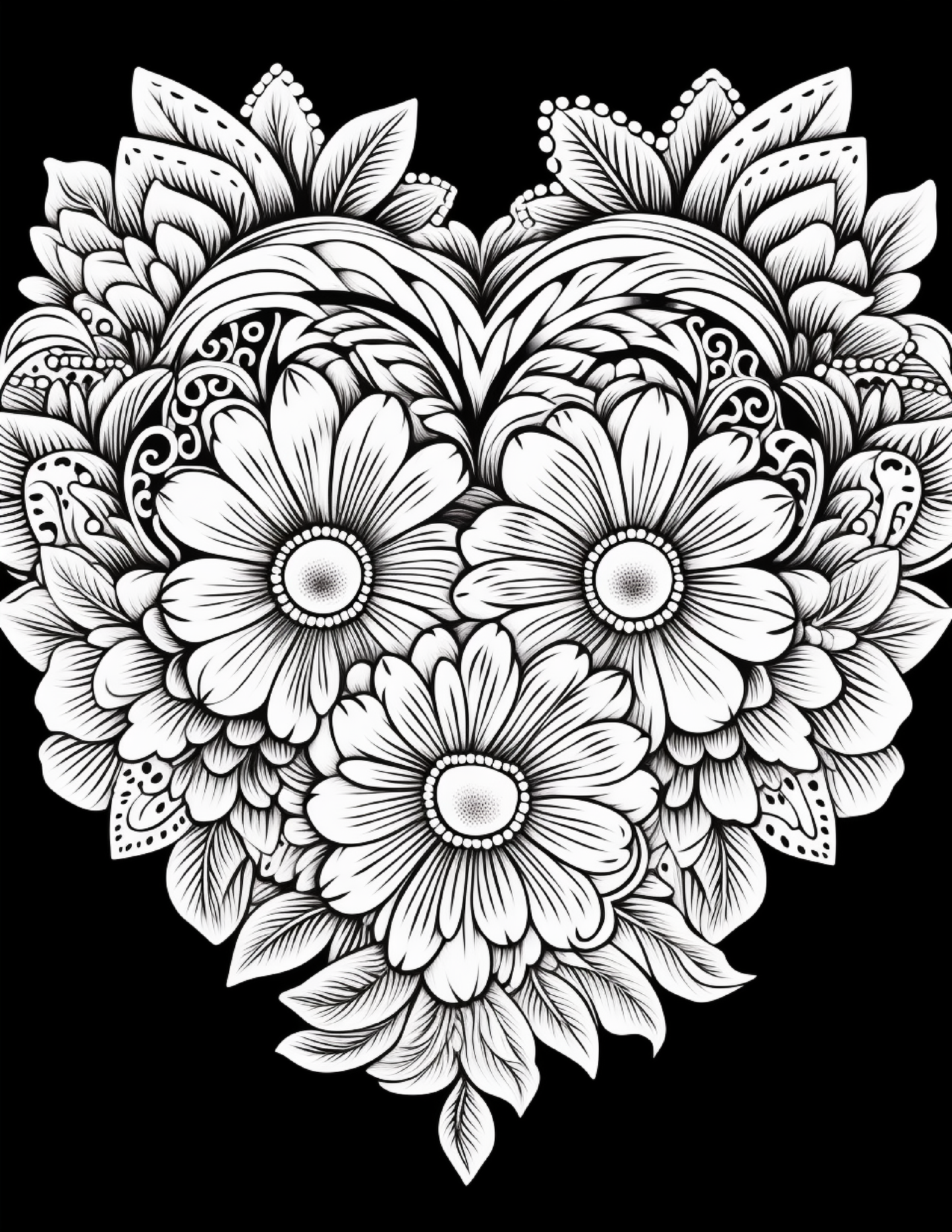 230 Heart Coloring Book Pages