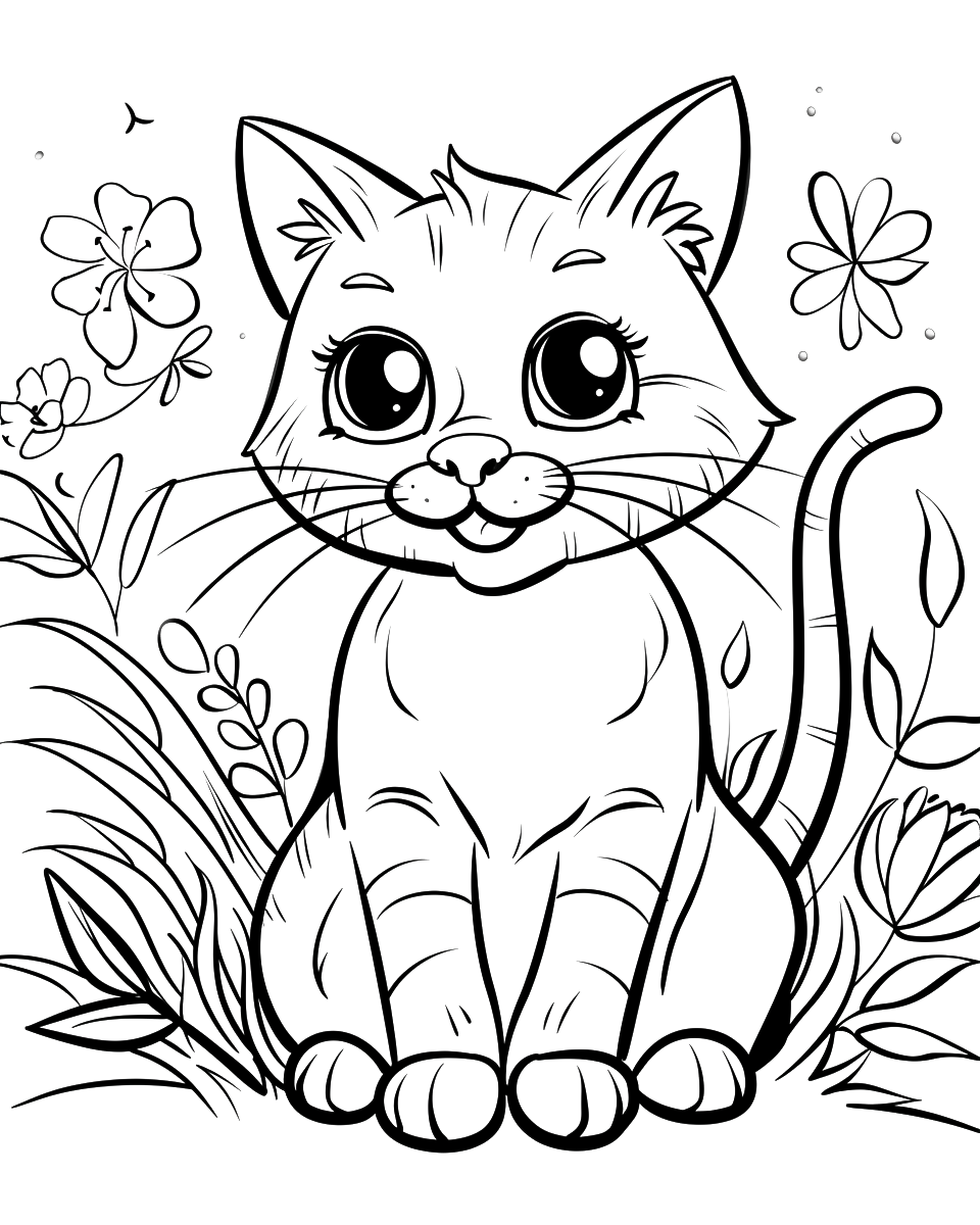 100 Kitty Cat Coloring Book