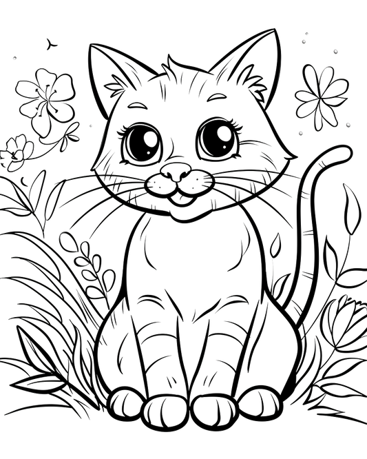 100 Kitty Cat Coloring Book