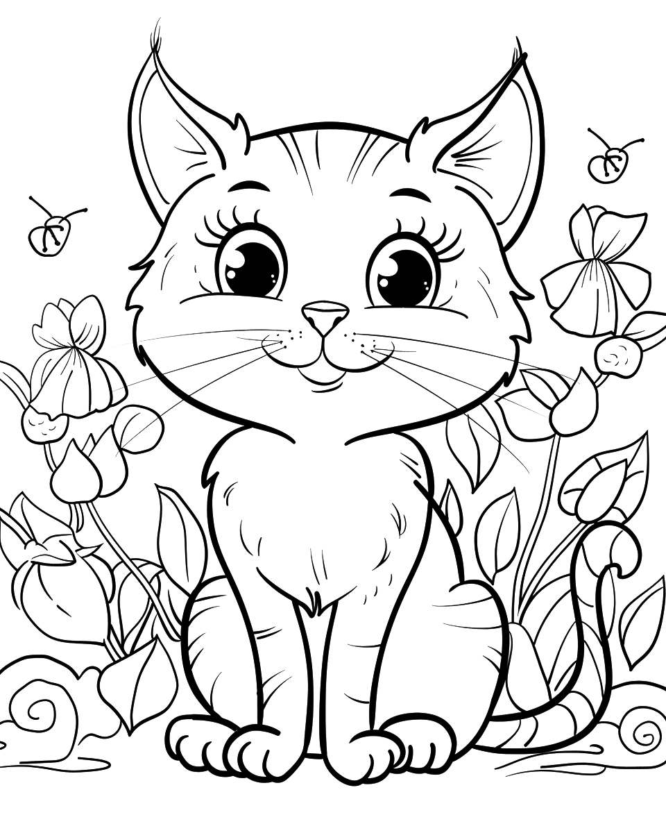 100 Kitty Cat Coloring Book