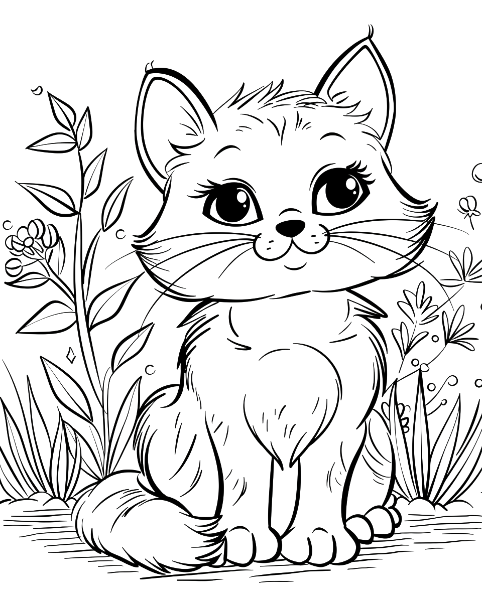 100 Kitty Cat Coloring Book