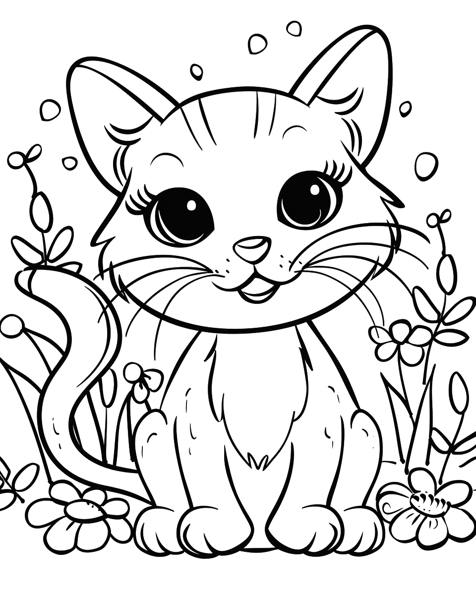 100 Kitty Cat Coloring Book