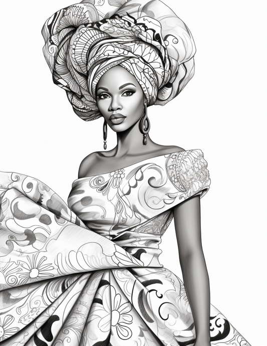 100 African Black Woman Coloring Pages 1