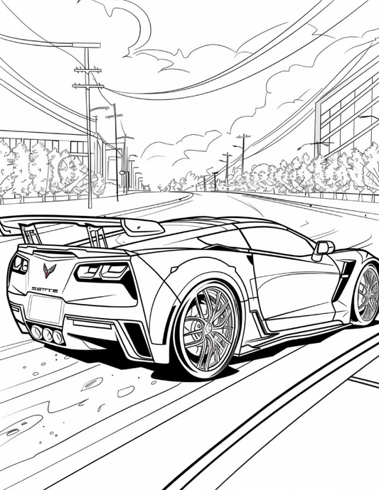 85 Sports Car Coloring Pages 1