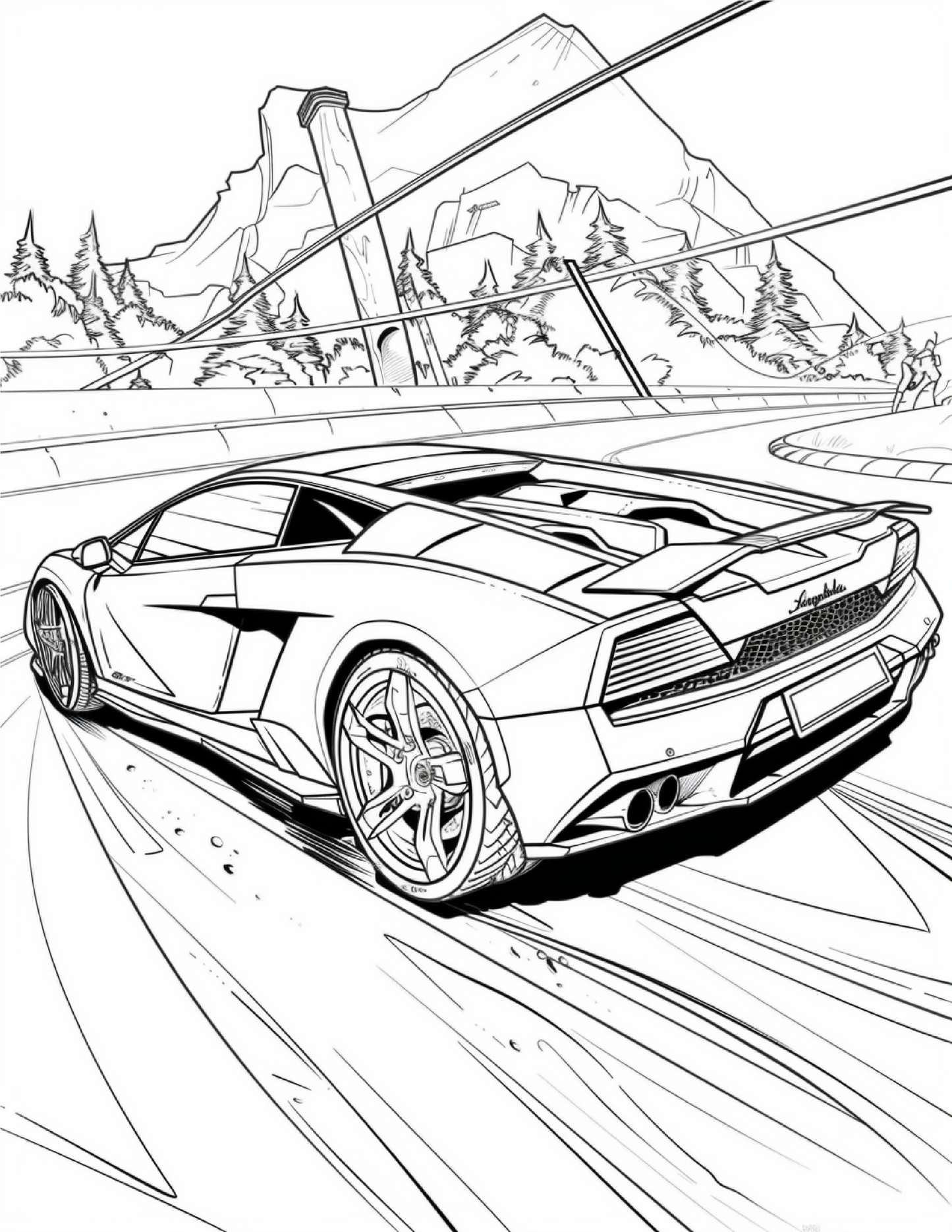 85 Sports Car Coloring Pages 1