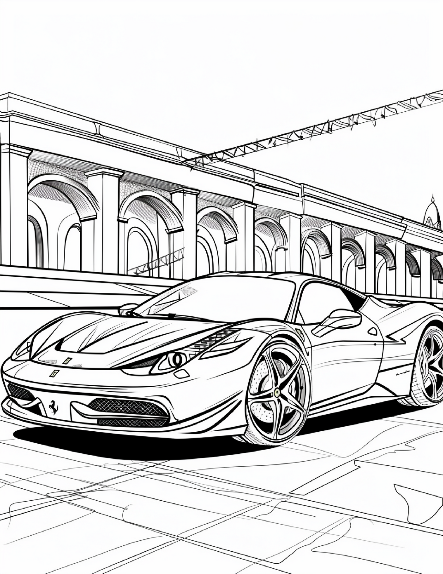 85 Sports Car Coloring Pages 2