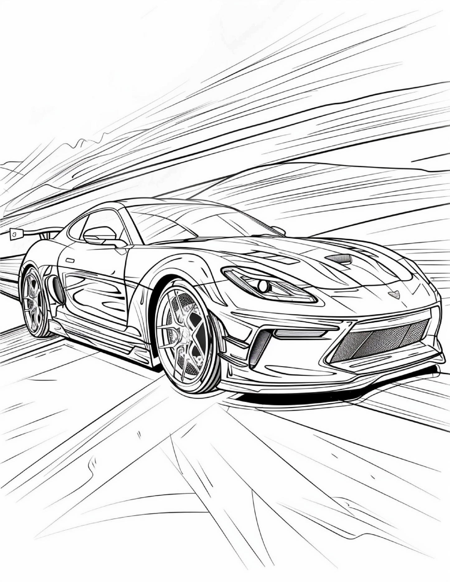 85 Sports Car Coloring Pages 1