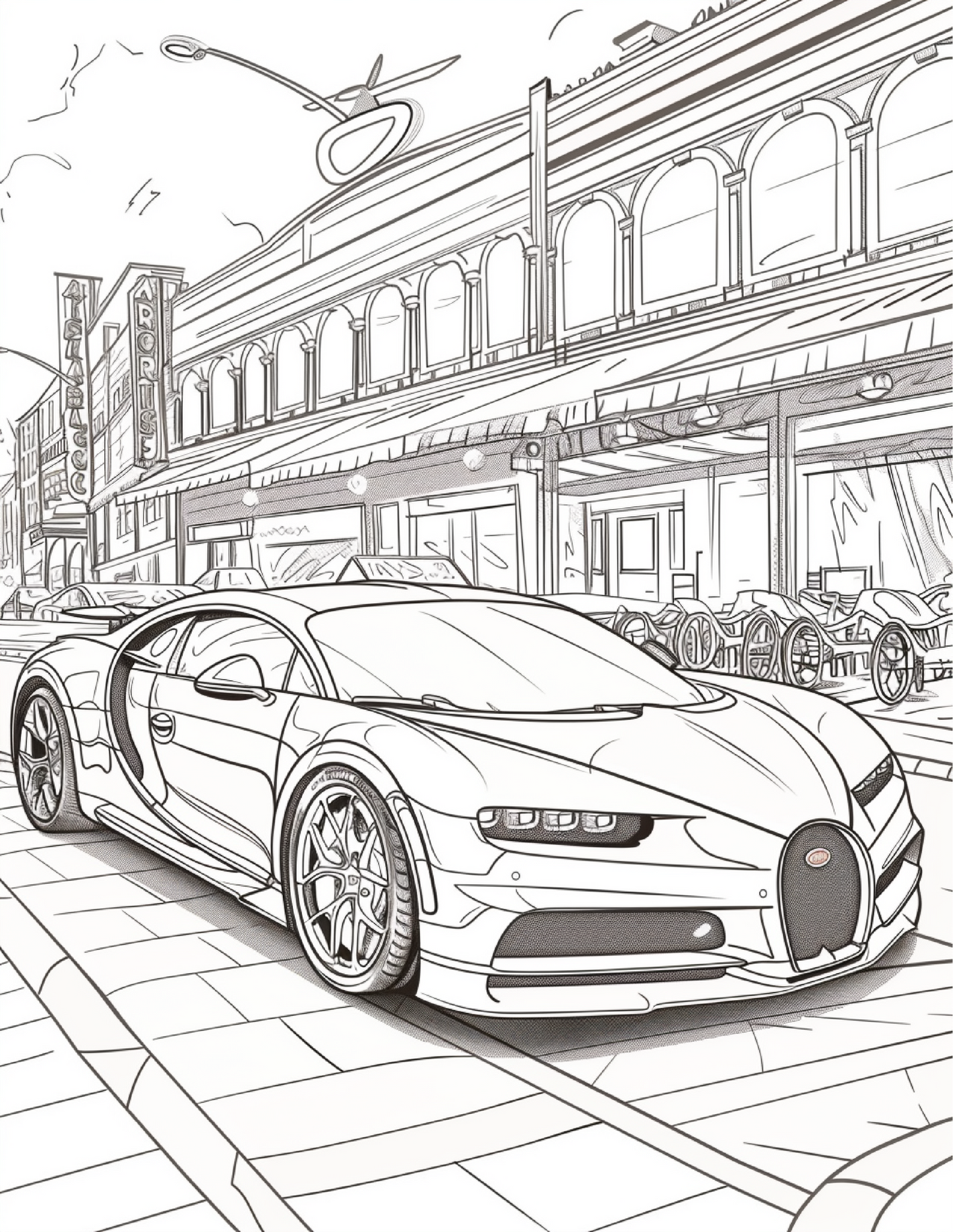 85 Sports Car Coloring Pages 1
