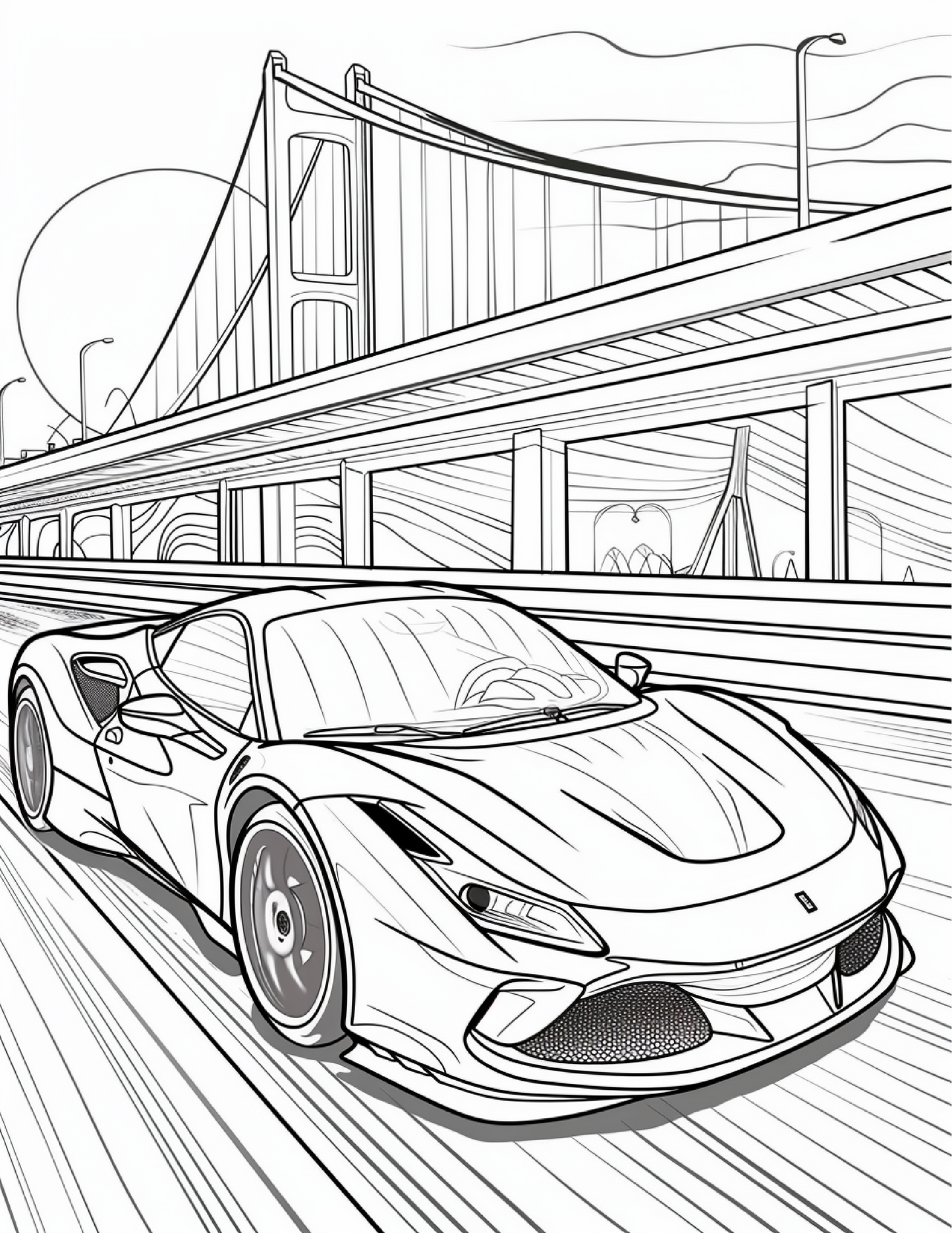 85 Sports Car Coloring Pages 2