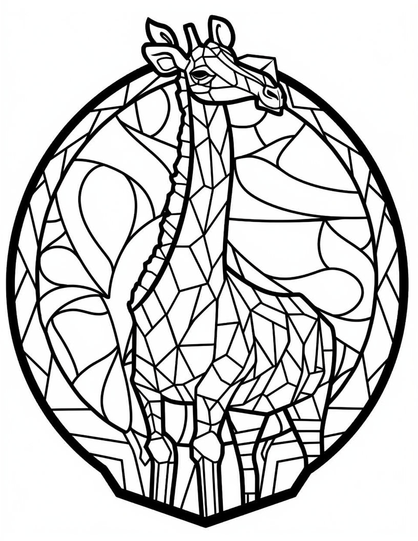 100 Animals Stained Glass Coloring Pages