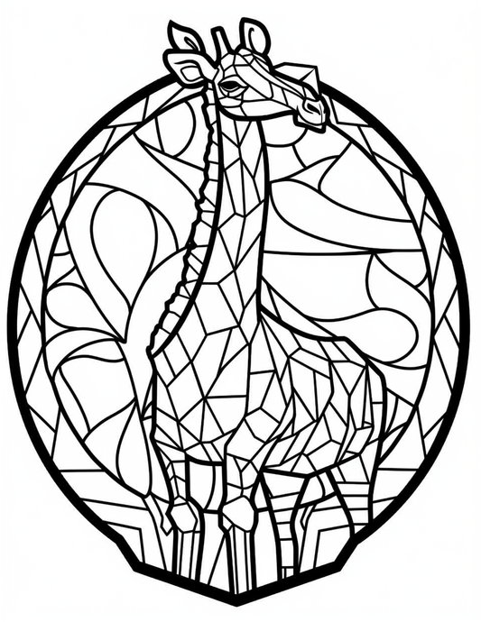 100 Animals Stained Glass Coloring Pages