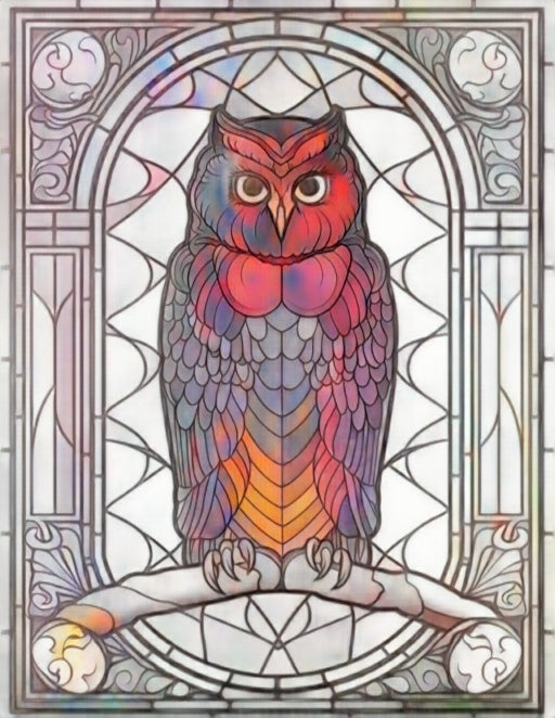 150 Stained-Glass Owl Coloring Pages