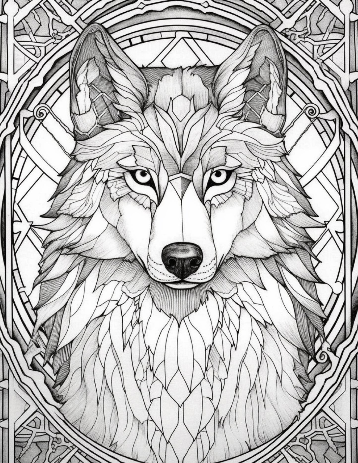 130 Stained Glass Animal Colouring Pages 1