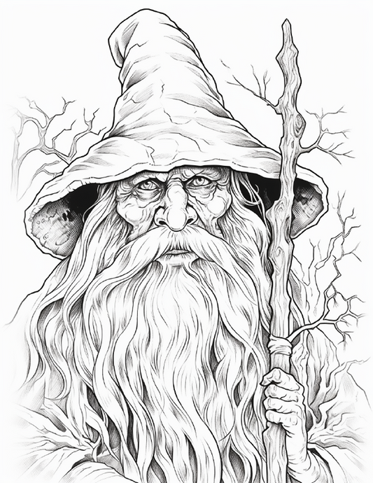 270 Halloween Wizard Coloring pages