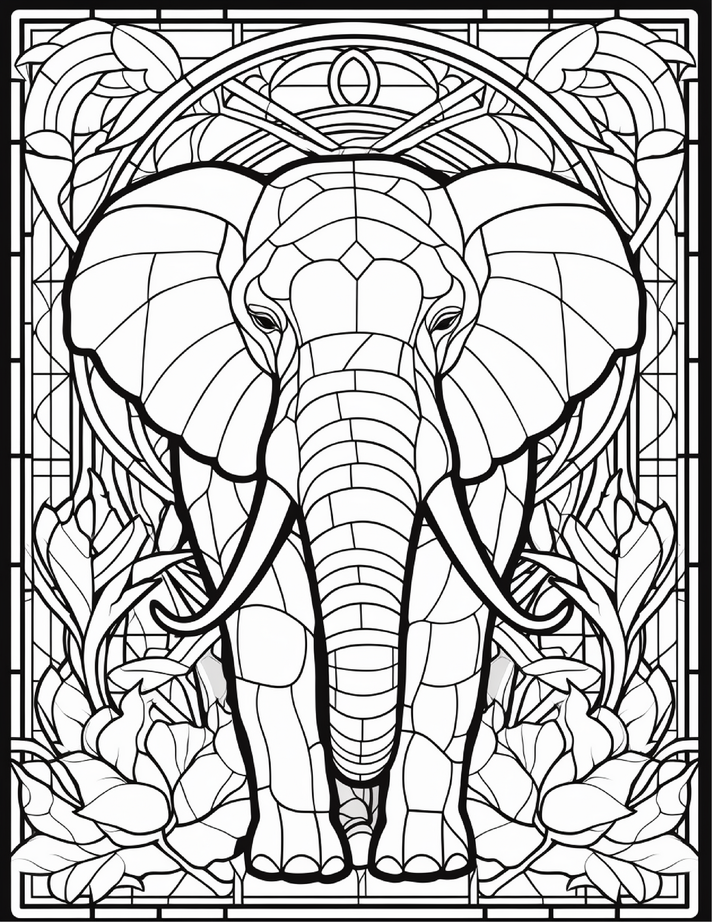 100-Animals Stained Glass Coloring 20-1