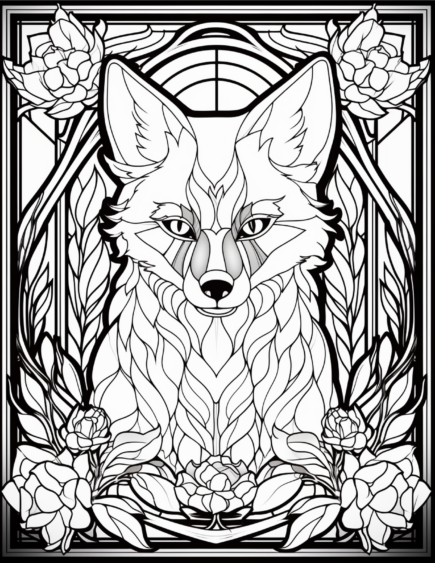 100-Animals Stained Glass Coloring 20-1
