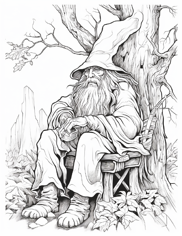 270 Halloween Wizard Coloring pages