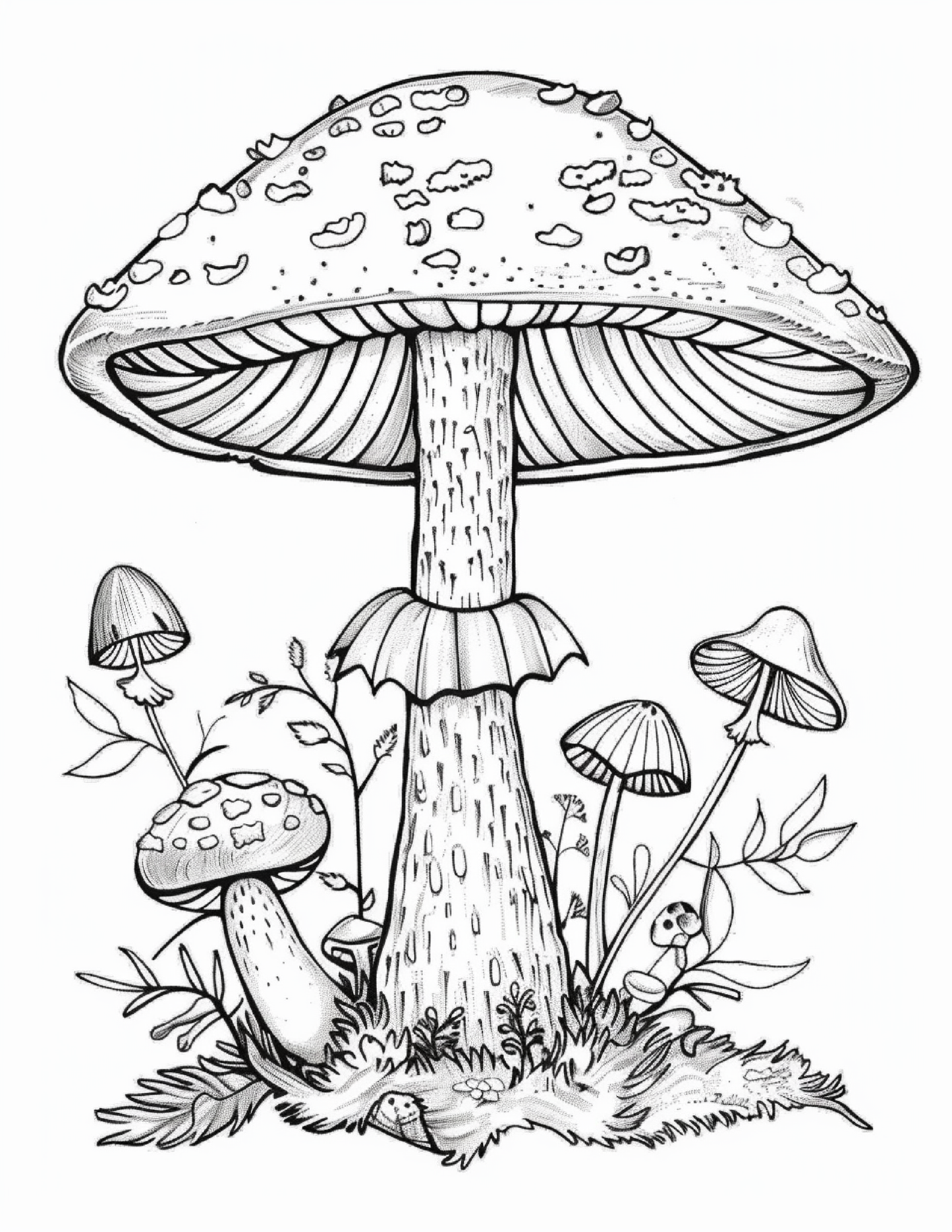 235 Mushroom Coloring Pages