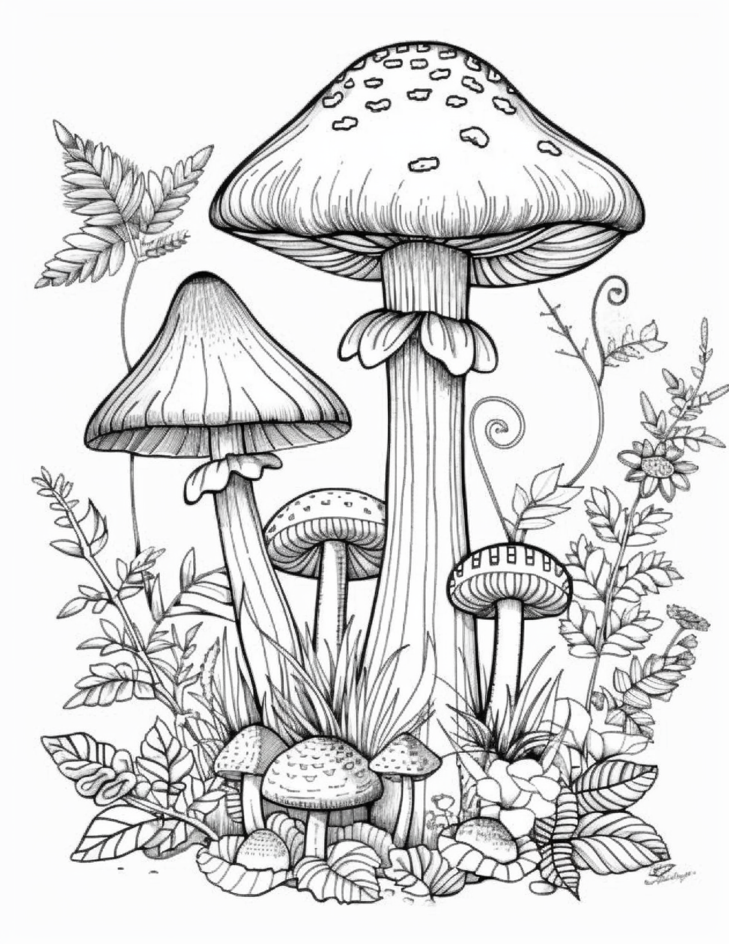 235 Mushroom Coloring Pages