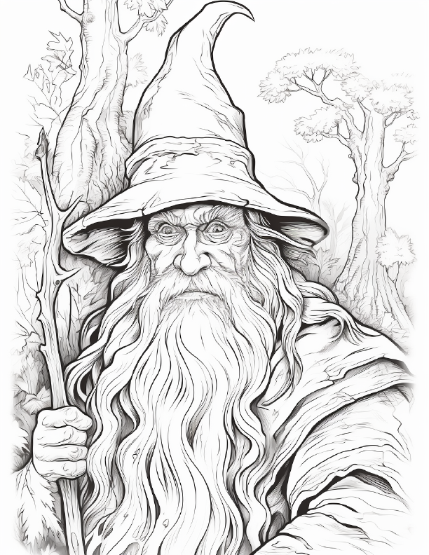 270 Halloween Wizard Coloring pages