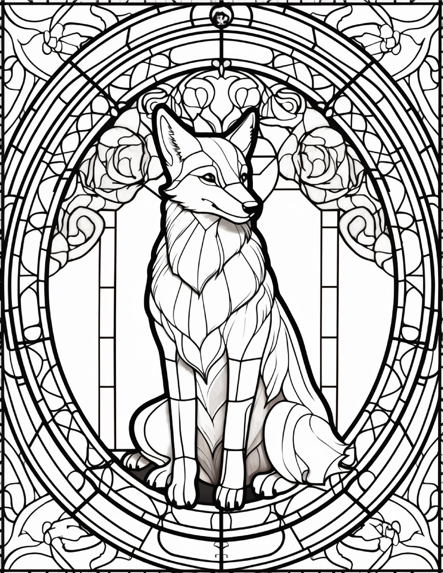130 Stained Glass Animal Colouring Pages 1