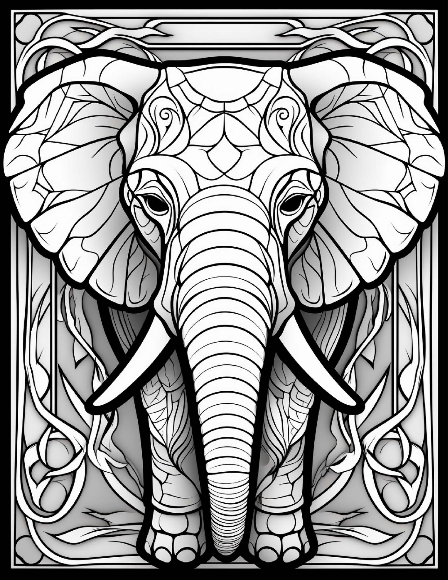 100-Animals Stained Glass Coloring 20-1