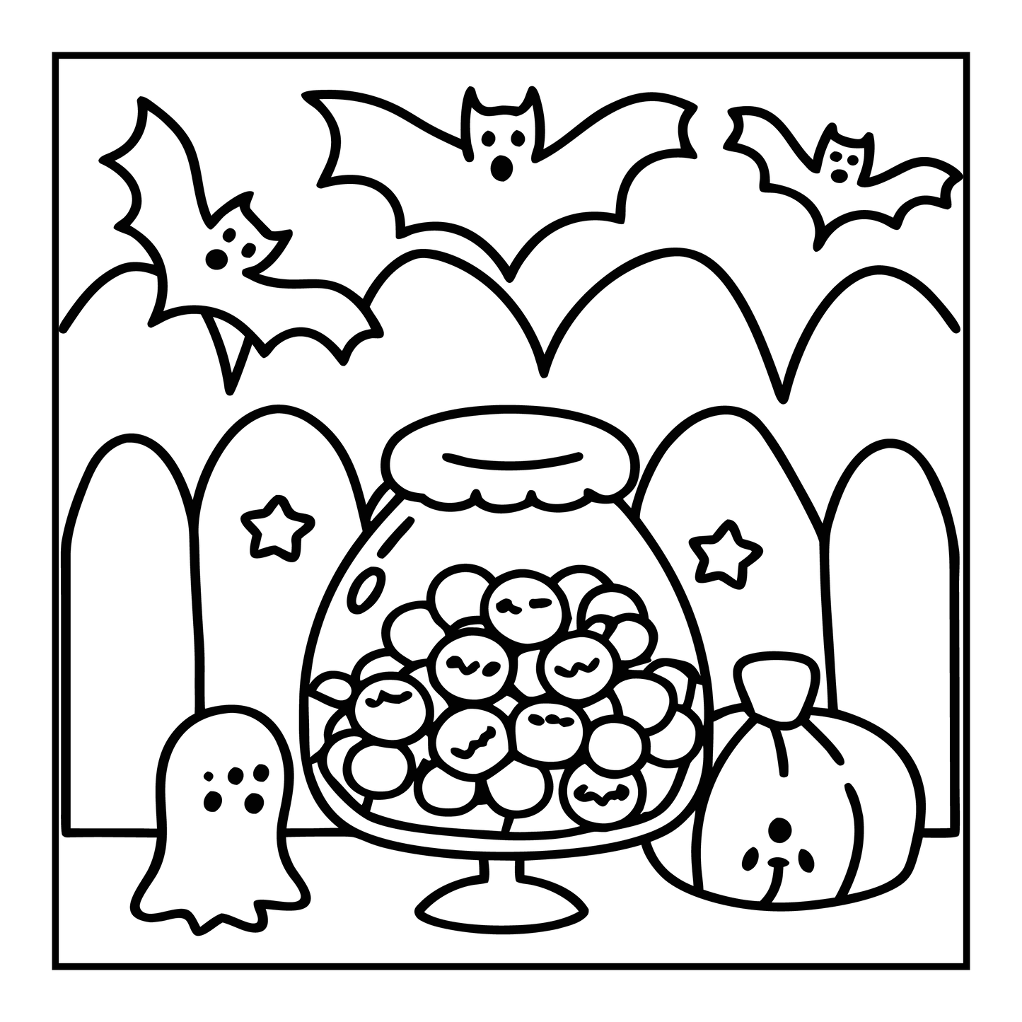 Bold and Easy Spooky Fun Coloring Pages