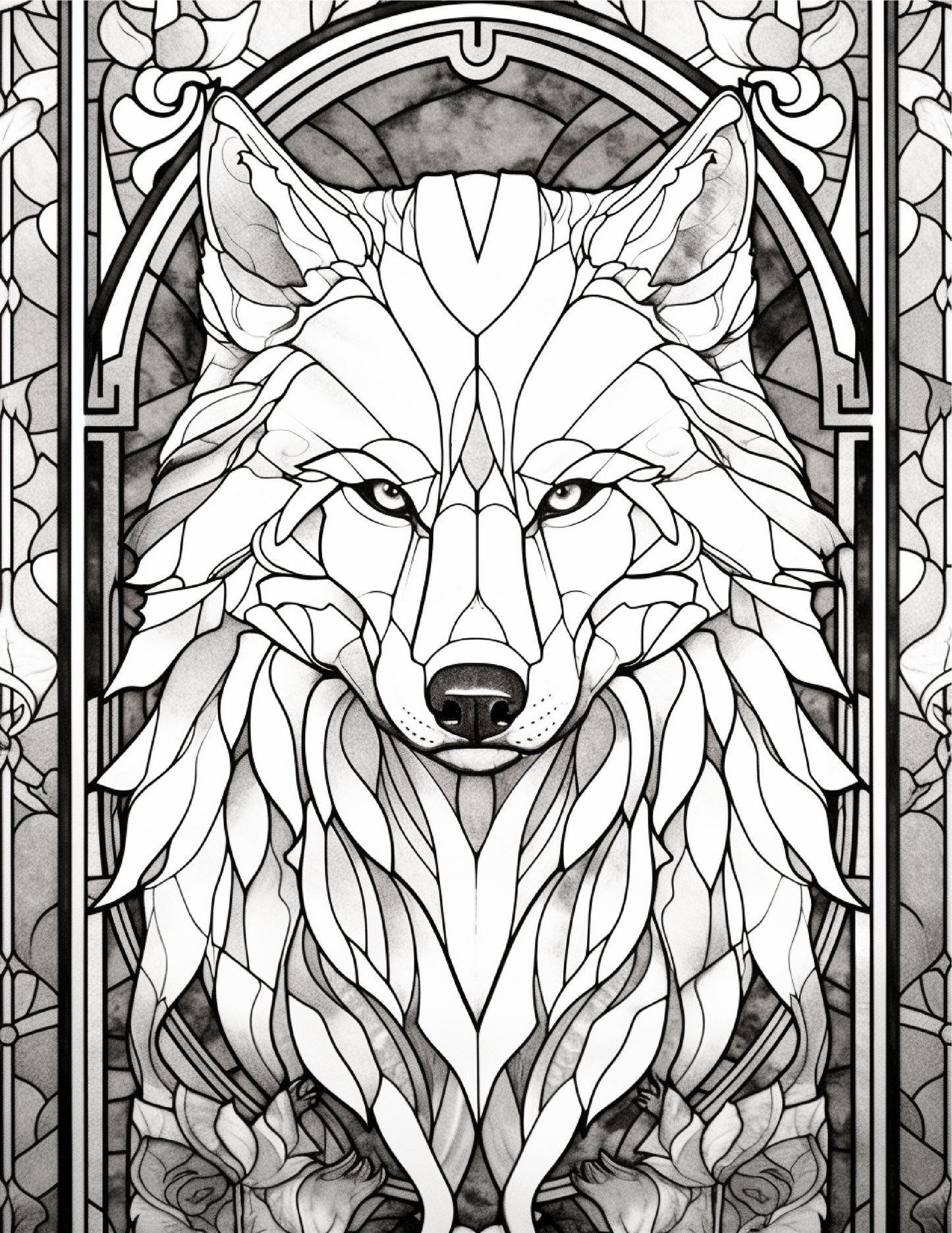 145 Animals Stained Glass Coloring