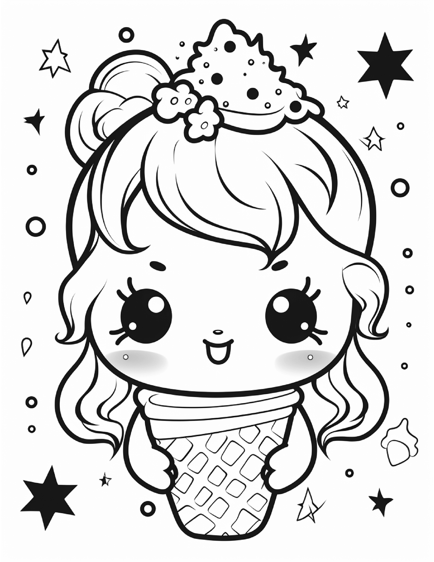 200 Cute Kawaii Coloring Pages for Kids 1