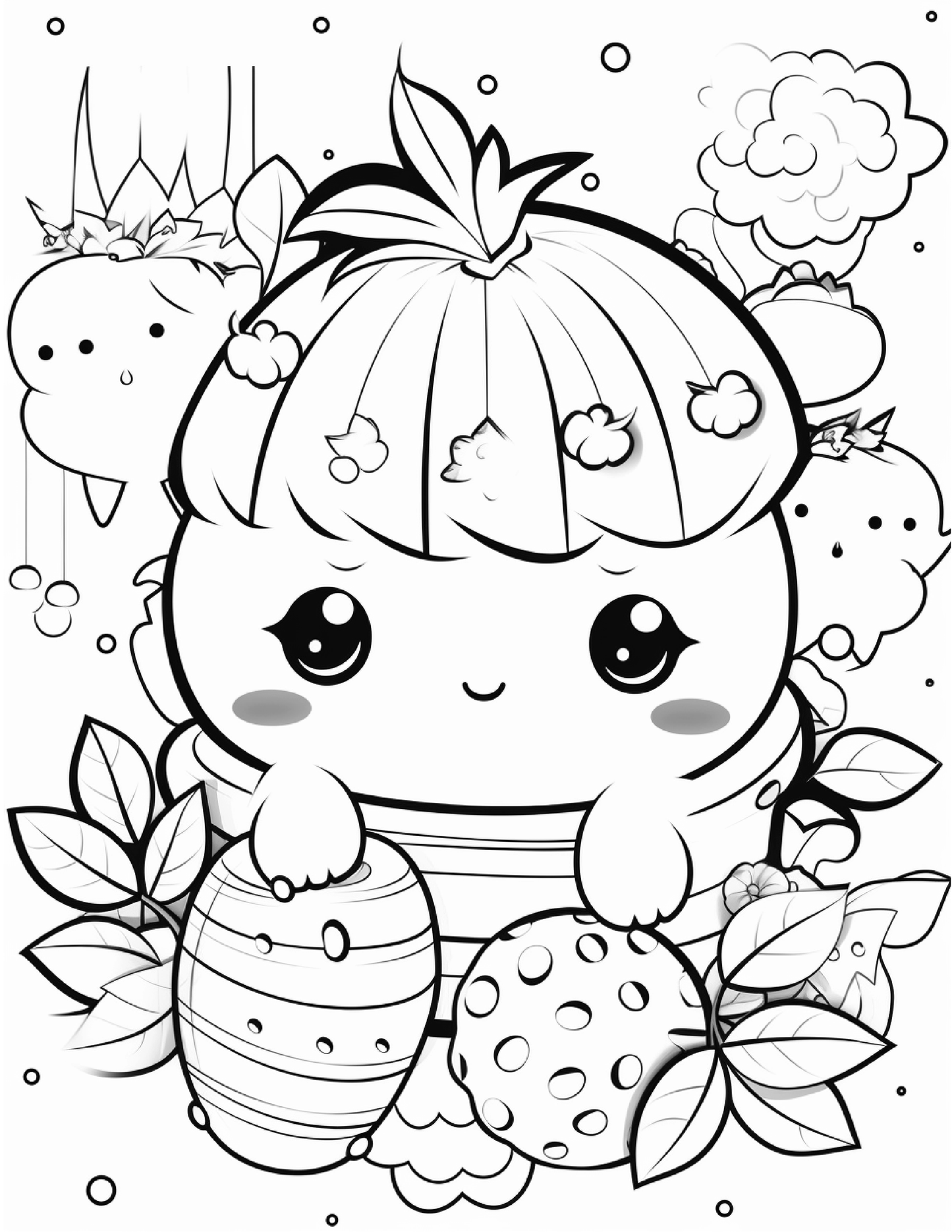 200 Cute Kawaii Coloring Pages for Kids 1
