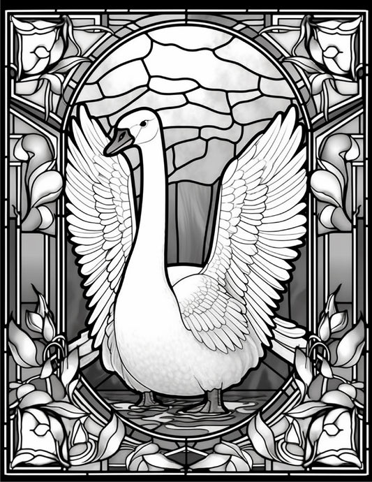 145 Animals Stained Glass Coloring