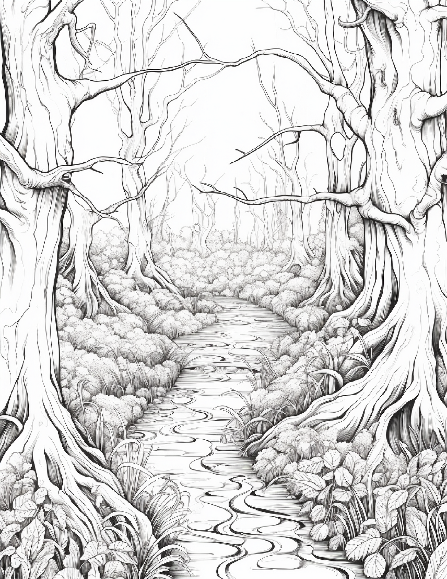 203 Enchanted Gothic Forest Coloring Pages