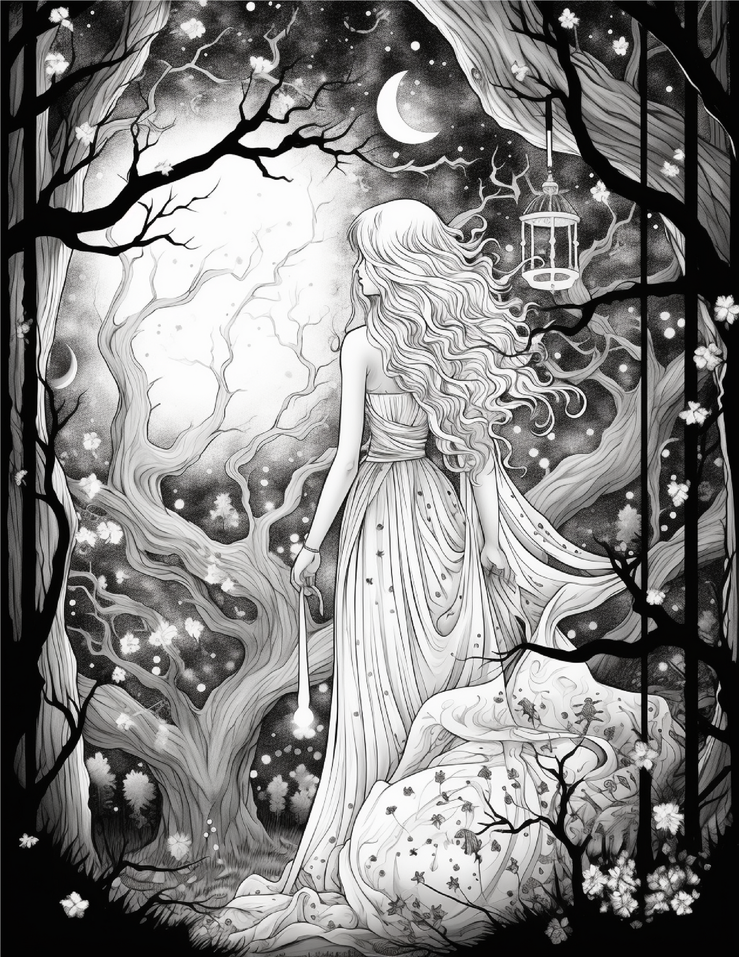 203 Enchanted Gothic Forest Coloring Pages