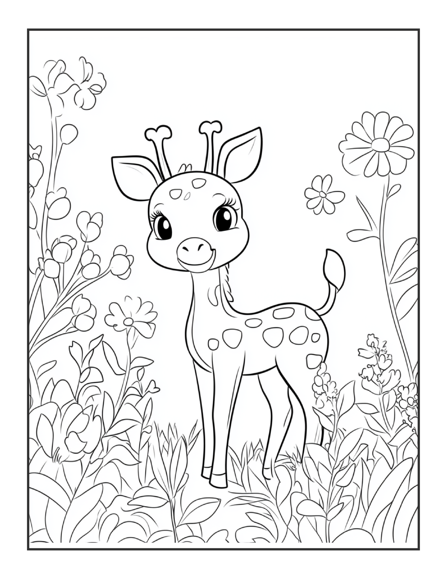240 Animal and Flower Coloring Pages For Kids