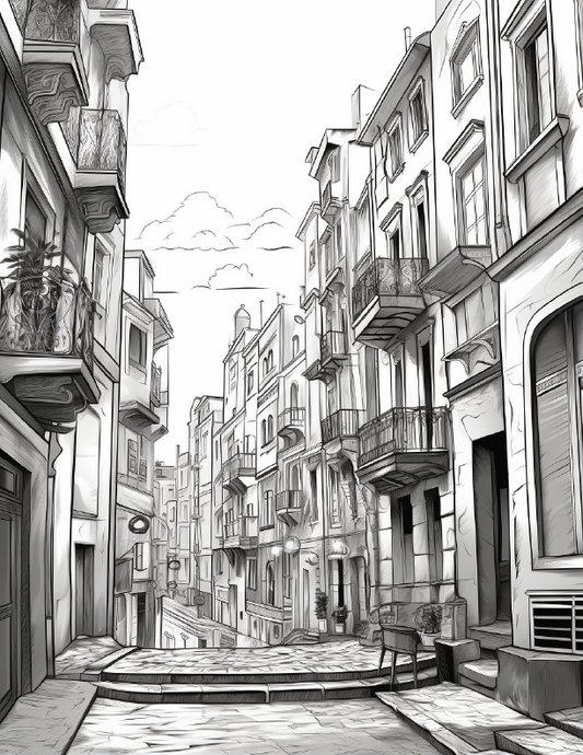 290 European City Coloring pages