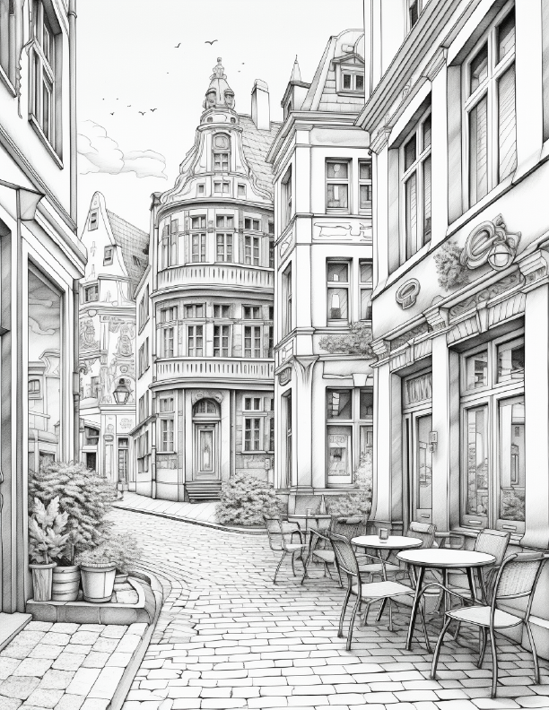 290 European City Coloring pages