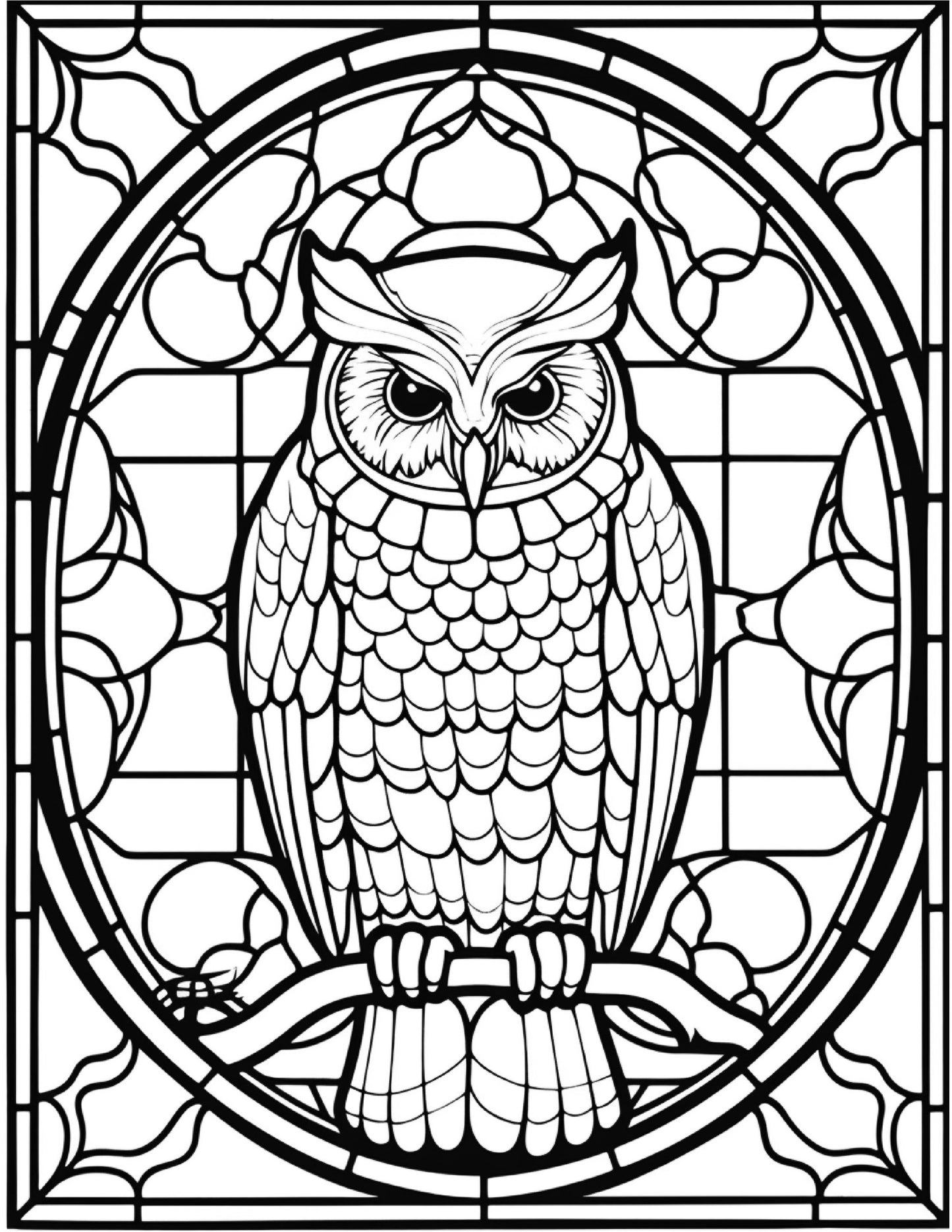 150 Stained-Glass Owl Coloring Pages