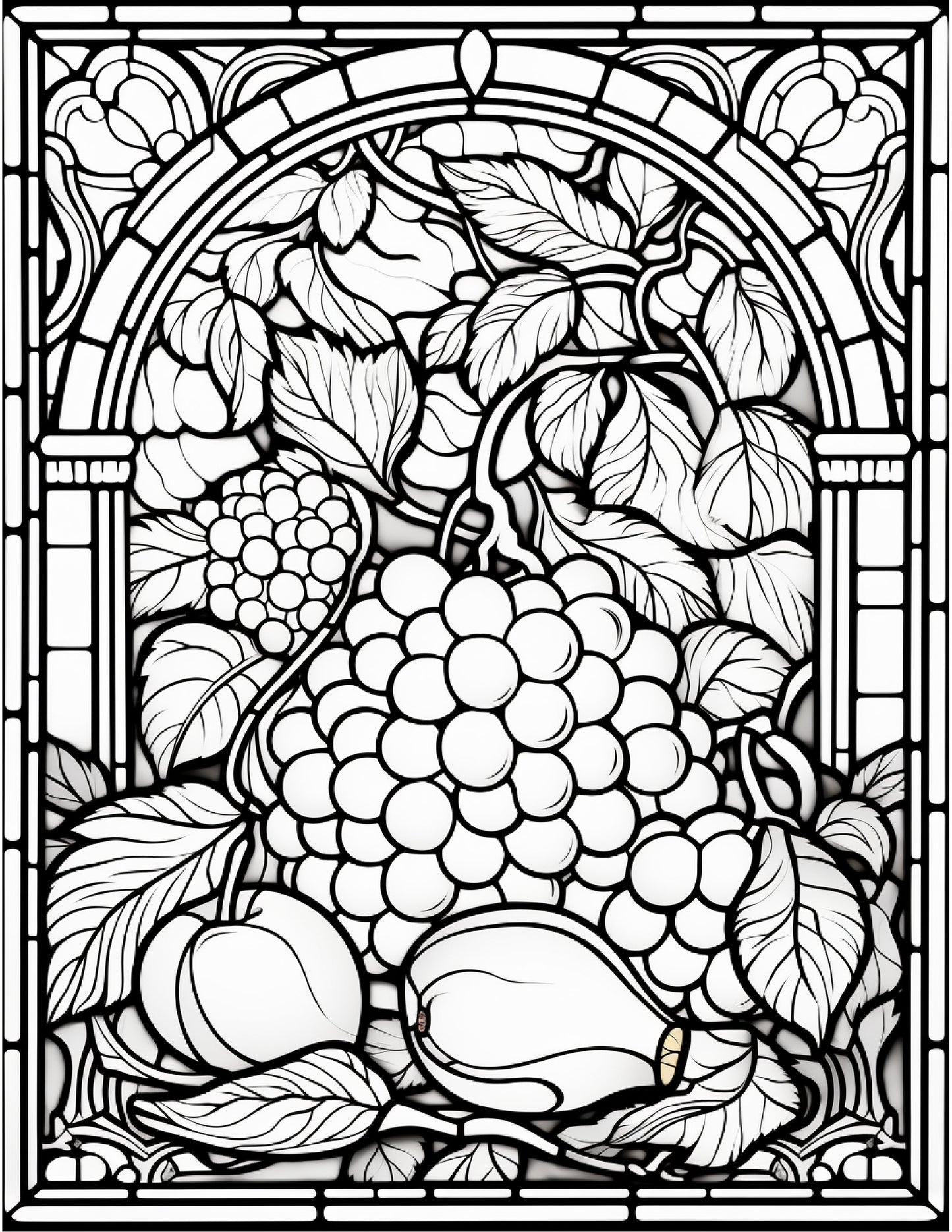 100 Stained-Glass Autumn Coloring 6