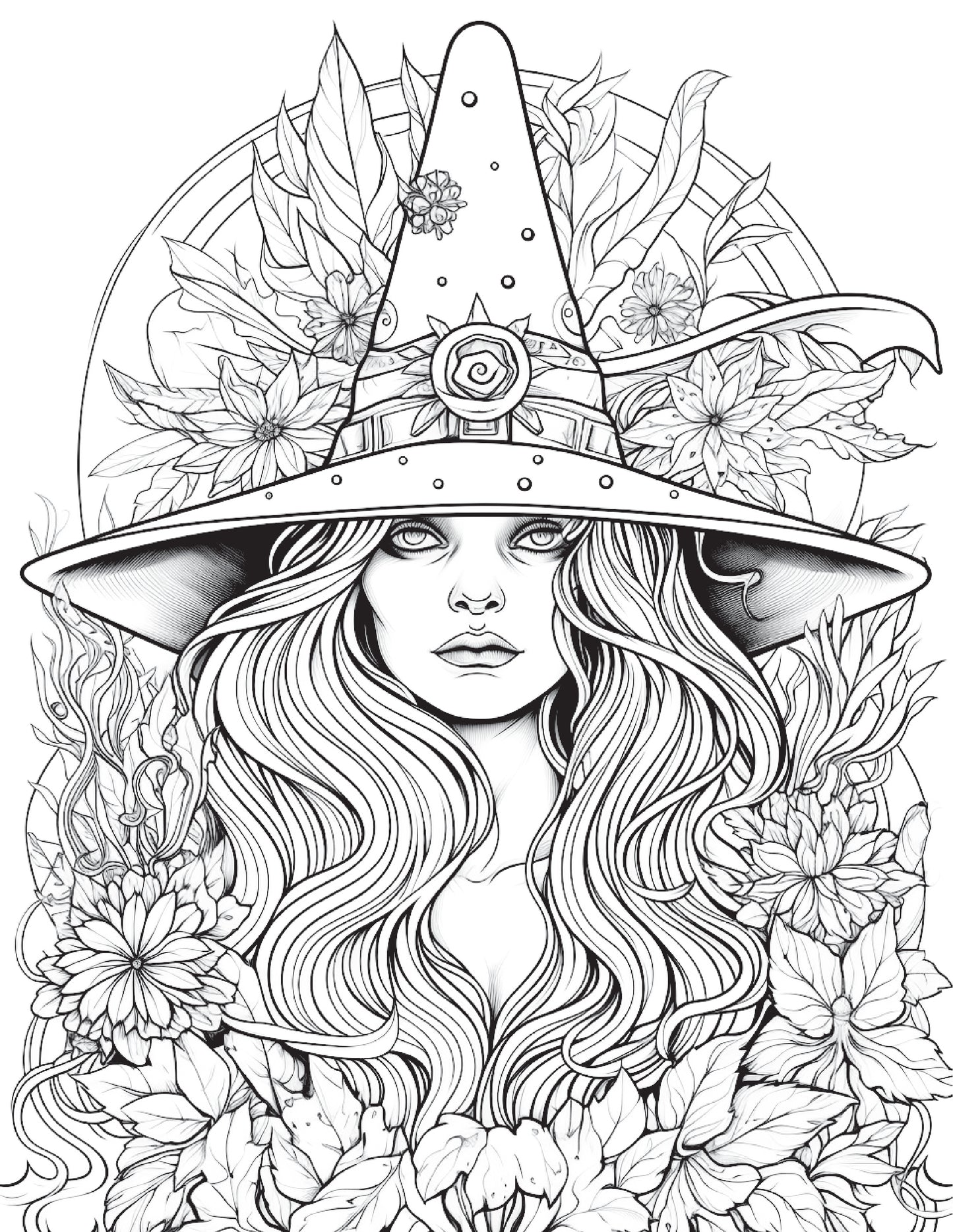 100 Witch Coloring Pages 1